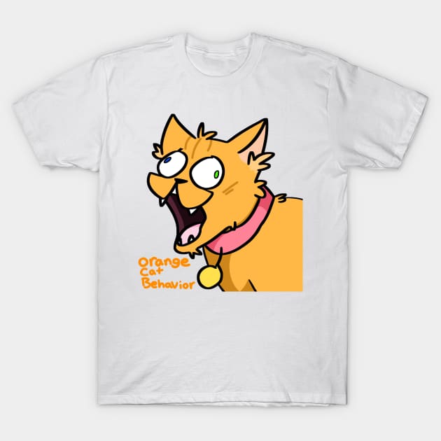 Orange Cat Behavior T-Shirt by dr.eren985@gmail.com